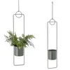 Pflanztopf grau Blumentopf Blumenampel zum Hängen mit Haken Produktbild-Vorschau 4