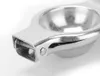 Close-up of a silver metal manual juicer. Produktbild-Vorschau