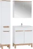 Moderne badkamerset van 80 cm breed, in glanzend wit, met Productafbeelding-voorbeeld 8