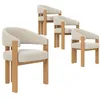 Flieks ergonomische eethoekstoel, set van 4, met dikke Productafbeelding-voorbeeld 7