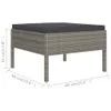 vidaXL 12-tlg. Garten-Lounge-Set mit Auflagen Poly Rattan Produktbild-Vorschau 8