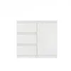 A white chest of drawers with a cabinet door on the right side, presented against a white background. Produktbild-Vorschau