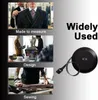 A collage of images showing different aspects of tailoring and sewing, alongside a product shot of a retractable tape measure. Produktbild-Vorschau