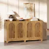 145 cm breed buffetkast met opbergruimte, lange dressoir Productafbeelding-voorbeeld 2