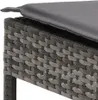 Sonnenliege mit Auflage Grau Poly Rattan Produktbild-Vorschau 8
