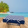 Leżak plażowy VLNKY 137x49 cm, niebiesko-biały Podgląd zdjęcia produktu 5
