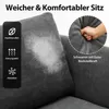 COSTWAY sofa dwuosobowa 2 seater nowoczesna, tkanina sofa Podgląd zdjęcia produktu 3