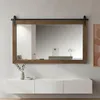 Specchio da parete 71x86 cm Marrone Vintage Legno con Anteprima dell’immagine prodotto 7