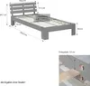 A diagram showing the dimensions of a single bed frame. Náhled obrázku produktu