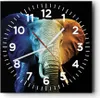 Wanduhr - Quadrat - Glasuhr - Bunt Elefant Fotografie - Produktbild-Vorschau 1
