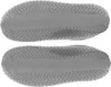 The image shows the soles of two grey shoe covers, viewed from underneath. Náhľad obrázku produktu