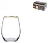 Set 6 Bicchieri Amber Golden Touch In Vetro E Bordo Oro Anteprima dell’immagine prodotto 2