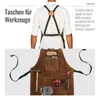ROUGH Büffel Rau Wild Leder Arbeitsschürze, Grillschürze Produktbild-Vorschau 2