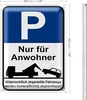 Blechschild Parken 40x30cm Parkplatzschild nur Anwohner Produktbild-Vorschau 2