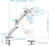 TooQ Support de moniteur DB4032TNR-W/ jusqu'à 9kg Voir les images du produit 4