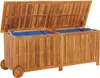 vidaXL Záhradná truhlica s kolieskami 150x50x58 cm Masívne Náhľad obrázku produktu 3