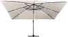 A rectangular patio umbrella with LED lights, shown from a top-down angle against a white background. Produktbild-Vorschau