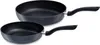 Two black frying pans of different sizes are shown against a white background. Produktbild-Vorschau