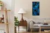 Küche Wohnzimmer Wand Leinwand Uhr 30x60 Gemälde Blüten Produktbild-Vorschau 3