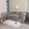MODFU Lit enfant 140x200 cm, cadre de lit avec barrière et Voir les images du produit 2