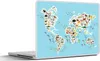 MuchoWow® Laptop Aufkleber Sticker Cover Weltkarte - Kinder Produktbild-Vorschau 1
