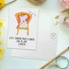 Mr. & Mrs. Panda Postkarte Juni - Weiß - Geschenk, Einhorn, Produktbild-Vorschau 3