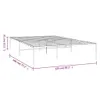 vidaXL Rama łóżka metalowa biała 120x190 cm Podgląd zdjęcia produktu 14