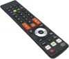 A black remote control with various colored buttons is shown against a white background. Náhled obrázku produktu