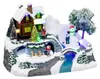 Village de Noël, scène de Noël avec bonhomme de neige Voir les images du produit 3