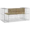 [Home] Gartenbank aus Gabionen 143x71x65,5 cm Kiefernholz Produktbild-Vorschau 5