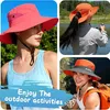2 Stück Sonnenhut für Damen Outdoor Faltbar Safari Hut mit Produktbild-Vorschau 8