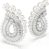 A pair of pearl and diamond earrings. Produktbild-Vorschau