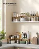 Kitchen counter with spice racks and kitchenware. Produktbild-Vorschau