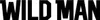 The image shows the text "WILD MAN" in large, bold, black letters against a white background. Anteprima dell’immagine prodotto