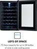 An open wine cooler with shelves and internal lighting. Náhľad obrázku produktu