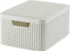 Curver Úložný Box Rattan Style2 S Vekom M - Krémový Náhľad obrázku produktu 1