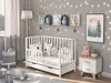 Łóżeczko Lulu 120x60 z szufladą i barierką – drewniane, z Podgląd zdjęcia produktu 3