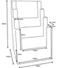 Promotiemateriaalhouder A5, opstelling met vier niveaus. Productafbeelding-voorbeeld 3