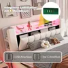 A bed with a headboard featuring integrated lighting and charging ports. Náhľad obrázku produktu