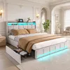 Cama tapizada INONEFT de 180x200 cm con espacio de Vista previa de la imagen del producto 1
