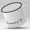 Huuraa Emaille Tasse Wasserski Geschenk Kaffeebecher Produktbild-Vorschau 2