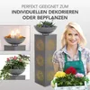 EASYmaxx LED-Dekosäule Beton-Optik mit Pflanzschale Mandala Produktbild-Vorschau 6