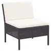 8-tlg. Garten-Lounge-Set mit Auflagen Poly Rattan Schwarz Produktbild-Vorschau 9