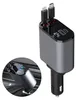 100W Auto Ladegerät mit Display, USB & Type-C, ausziehbares Produktbild-Vorschau 1