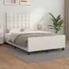 Bettgestell ohne Matratze Weiß 120x190 cm Kunstleder Produktbild-Vorschau 2