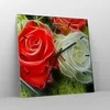 Wanduhr - Quadrat - Glasuhr - Blumen Blumenstrauß Rose - Produktbild-Vorschau 4