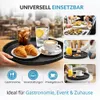 6x Kellnertablett Serviertablett Antirutsch Tablett Produktbild-Vorschau 3