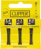 A yellow retail package containing three replacement flint systems for Clipper lighters. Náhled obrázku produktu