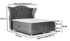 Luxus-Boxspringbett 180x200 RIANA – schwarz + GRATIS-Topper Produktbild-Vorschau 2