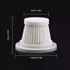 A white vacuum cleaner filter with measurement indicators. Produktbild-Vorschau